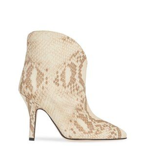 Paris Texas Faded Python Print Heeled Ankle Boot